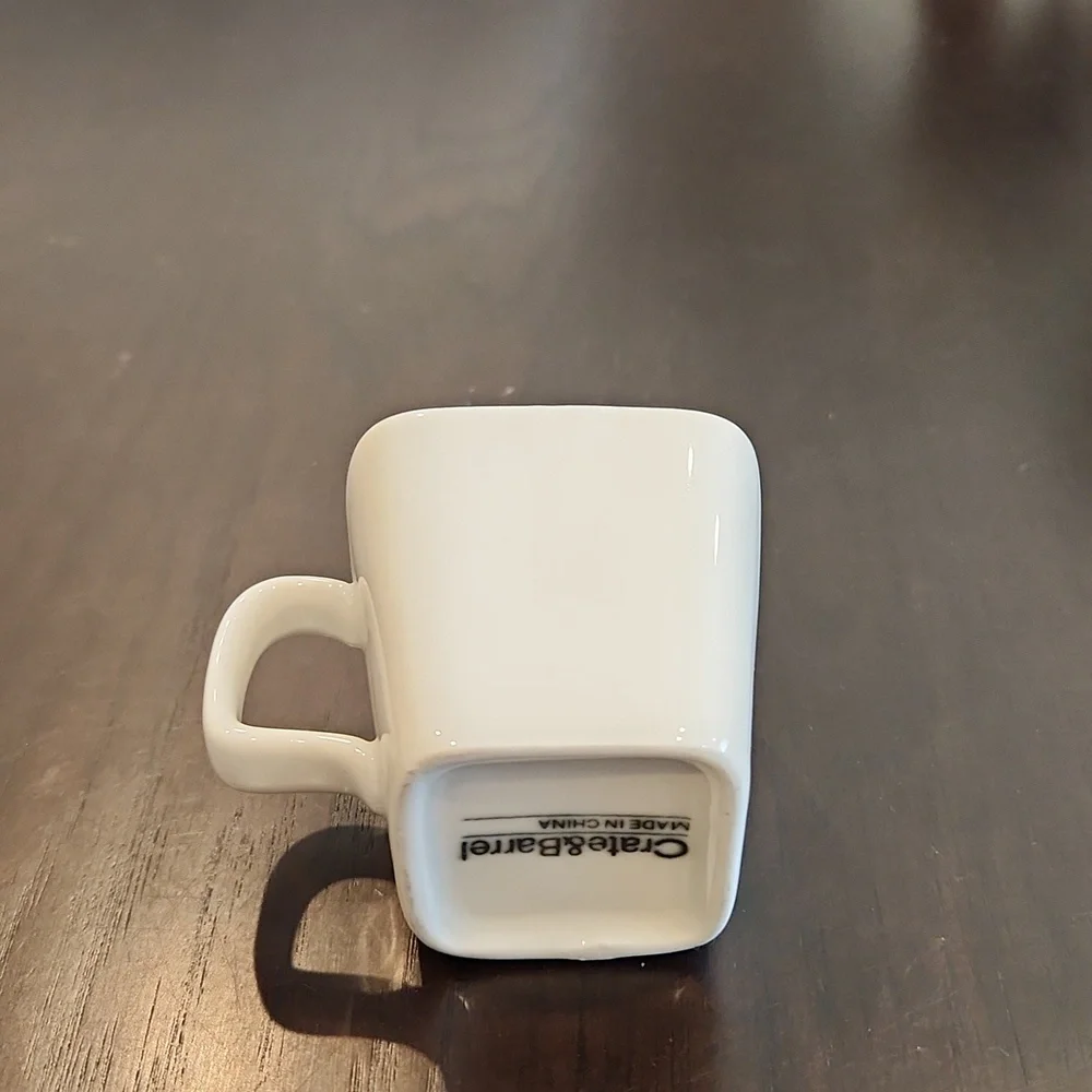 Crate&Barrel Espresso Cup, white square